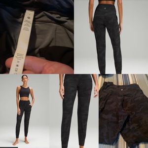 Align Lululemon’s camo joggers high rise pockets sz 2